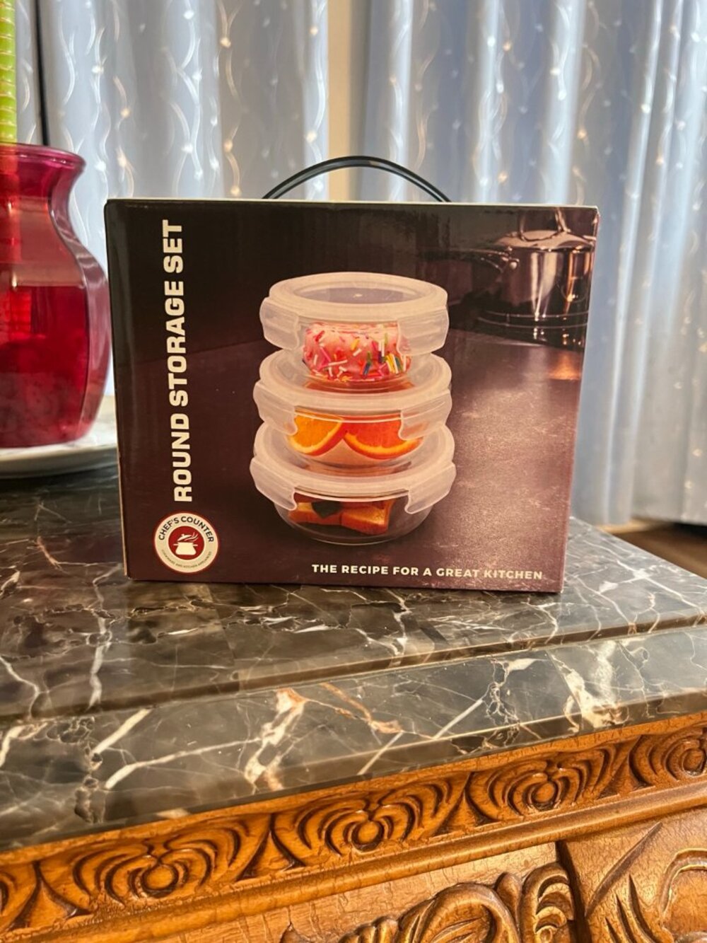 Chef’s Counter Round Glass Storage Set With Lids Meal Prep Containers